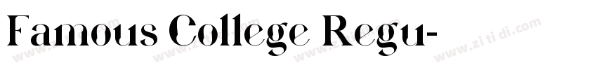 Famous College Regu字体转换